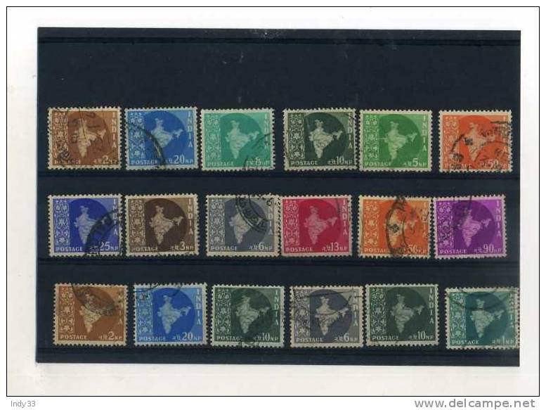 - ENSEMBLE DE TIMBRES DE L´INDE . 1957 . OBLITERES - Used Stamps