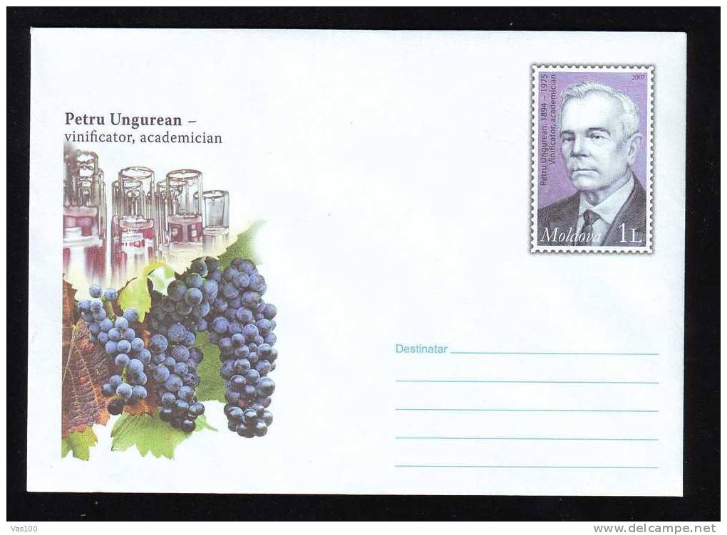MOLDOVA MOLDAVIE 2007 ENTIER POSTAUX COVER , With VITICULTURE Vines,Grape. - Vins & Alcools