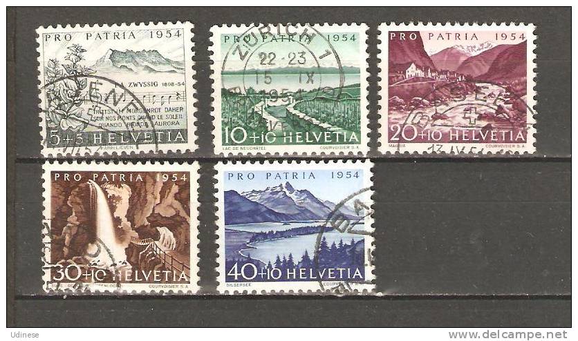 SWITZERLAND 1954 - PRO PATRIA  - CPL. SET  - USED OBLITERES GESTEMPELT - Usati