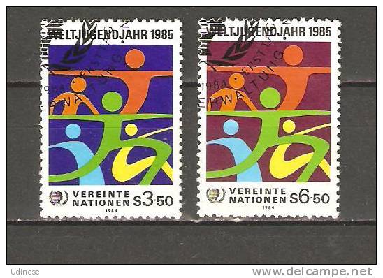 UNTED NATIONS WIEN 1984 - INTERNATIONAL YOUTH YEAR - CPL. SET  - USED OBLITERES GESTEMPELT USADO - Used Stamps