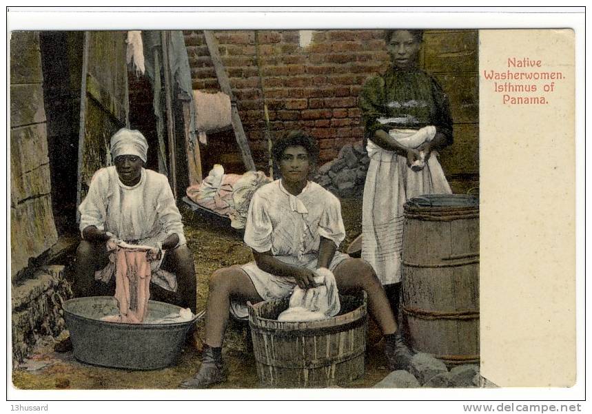 Carte Postale Ancienne Panama - Native Washerwomen. Isthmus Of Panama - Panama