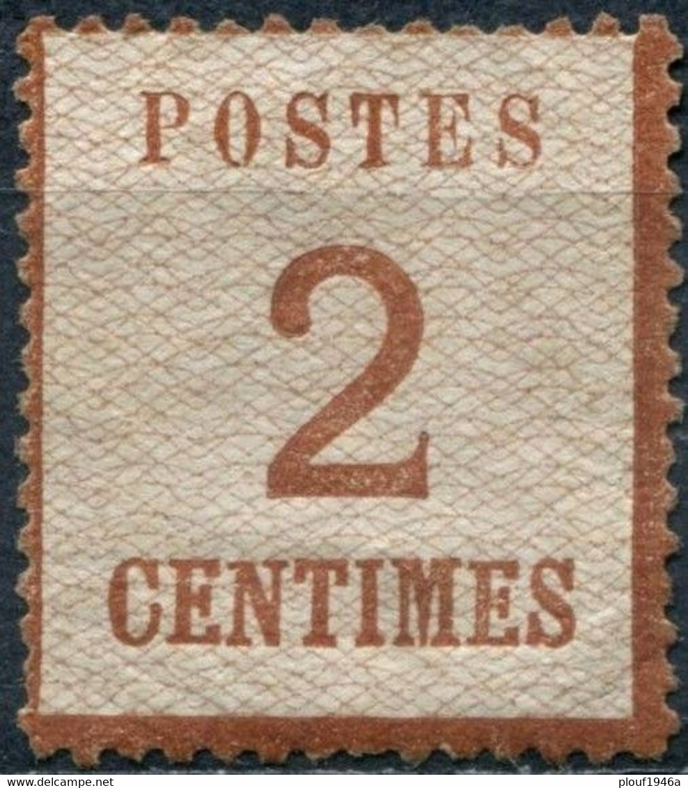 Pays : 189,1 (France : Alsace-Lorraine)      Yvert Et Tellier N° :     2 (*)  Sans Gomme - Unused Stamps