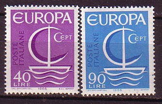 PGL - EUROPA CEPT 1966 ITALIE Yv N°955/56 ** - 1966