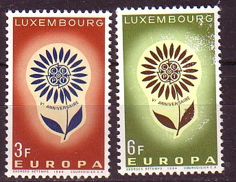 PGL - EUROPA CEPT 1964 LUXEMBOURG Yv N°648/49 * - 1964