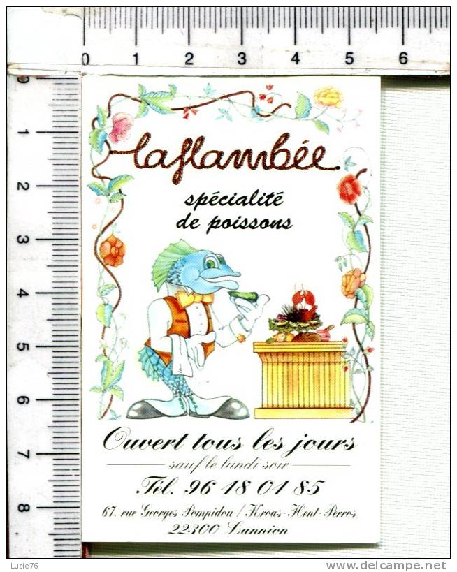 LANNION -  LA FLAMBEE -   Restaurant   -   Spécialités De Poissons - Mignonnettes