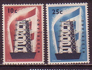 PGL - EUROPA CEPT 1956 NEDERLAND Yv N°659/60 * - 1956