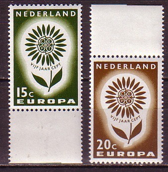 PGL - EUROPA CEPT 1964 NEDERLAND Yv N°801/02 ** - 1964