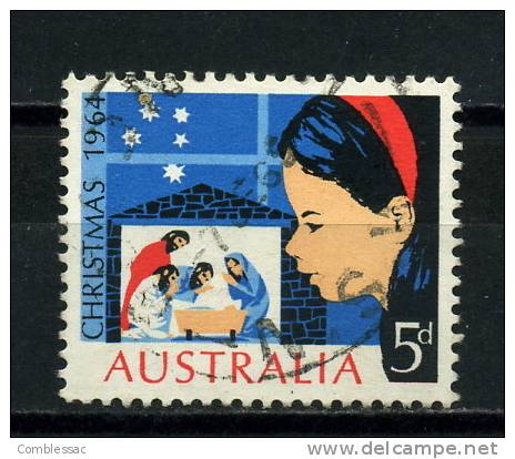 AUSTRALIA    1964       Christmas    5d  Red  Blue  Buff  And  Black   USED - Oblitérés