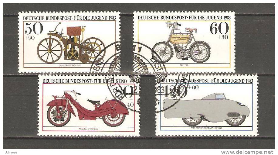 GERMANY 1983 -  MOTOCYCLES - CPL.SET - USED OBLITERE GESTEMPELT - Motorbikes