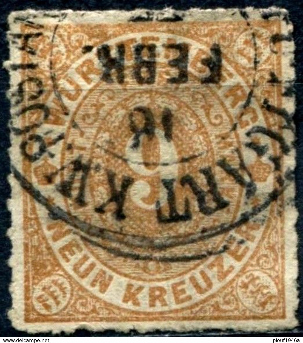 Pays :  20,61 (Allemagne: Wurtenberg (Royaume : Charles Ier (1864-1888)  Yvert Et Tellier N° :  40 (o) - Oblitérés