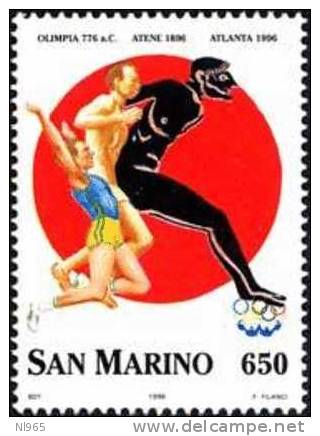 REPUBBLICA DI SAN MARINO - ANNO 1996 - CENTENARIO DEI GIOCHI OLIMPICI   - NUOVI MNH ** - Nuovi