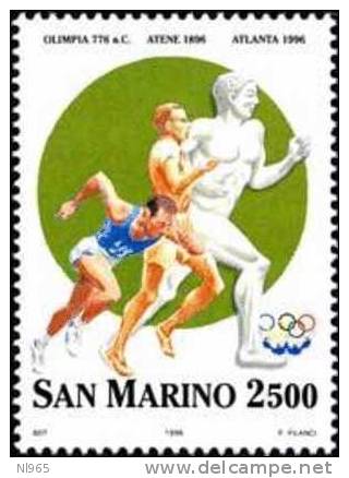 REPUBBLICA DI SAN MARINO - ANNO 1996 - CENTENARIO DEI GIOCHI OLIMPICI   - NUOVI MNH ** - Ungebraucht