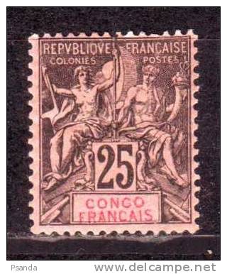 1892French Congo Sc#127    A3 MH* - Nuovi