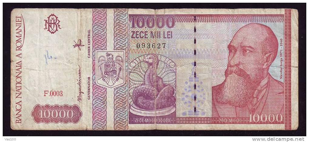 Romania , 1994, Banknote 10 000 LEI,ZECE MII LEI. - Rumänien
