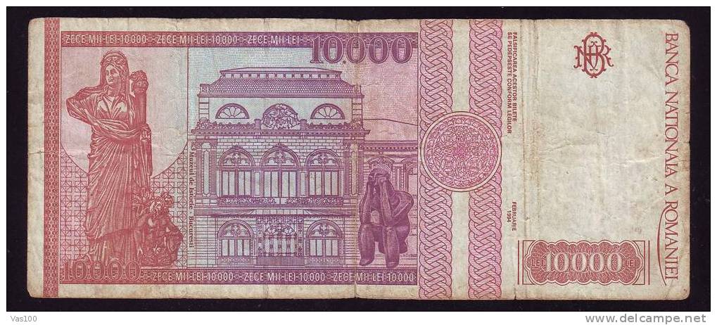 Romania , 1994, Banknote 10 000 LEI,ZECE MII LEI. - Roumanie