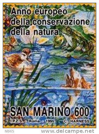 REPUBBLICA DI SAN MARINO - ANNO 1995 - STRISCIA ANNO EUROPEO DELLA NATURA - NUOVI MNH ** - Ungebraucht