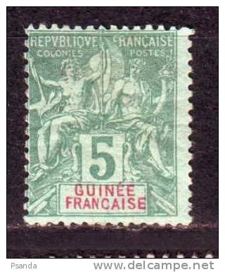 1892French Guinea SC#4  A1 MH* - Unused Stamps