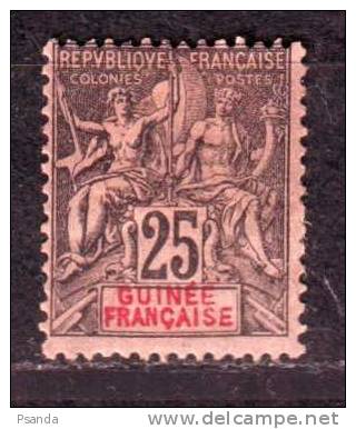 1892French Guinea SC#10  A1 MH* - Usati