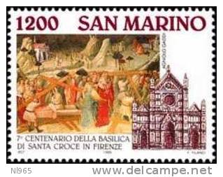 REPUBBLICA DI SAN MARINO - ANNO 1995 - BASILICA DI SANTA CROCE A FIRENZE - NUOVI MNH ** - Unused Stamps