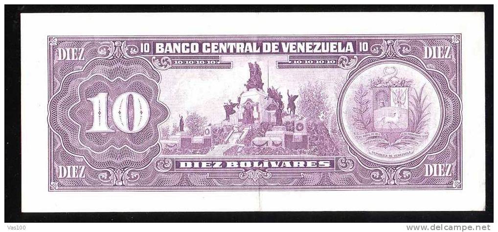 VENEZUELA , 10 DIEZ BOLIVARES ,31 MAYO 1990, PAPER MONEY - Venezuela