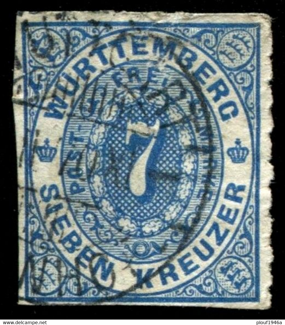 Pays :  20,61 (Allemagne: Wurtenberg (Royaume : Charles Ier (1864-1888)  Yvert Et Tellier N° :  39 (o) - Gebraucht