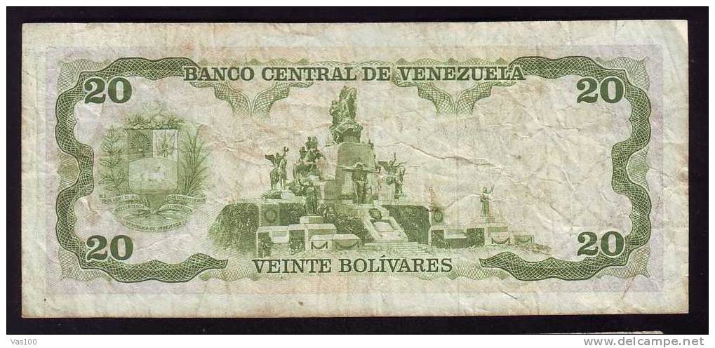 VENEZUELA , 20 VEINTE BOLIVARES 31 MAYO 1990, PAPER MONEY - Venezuela