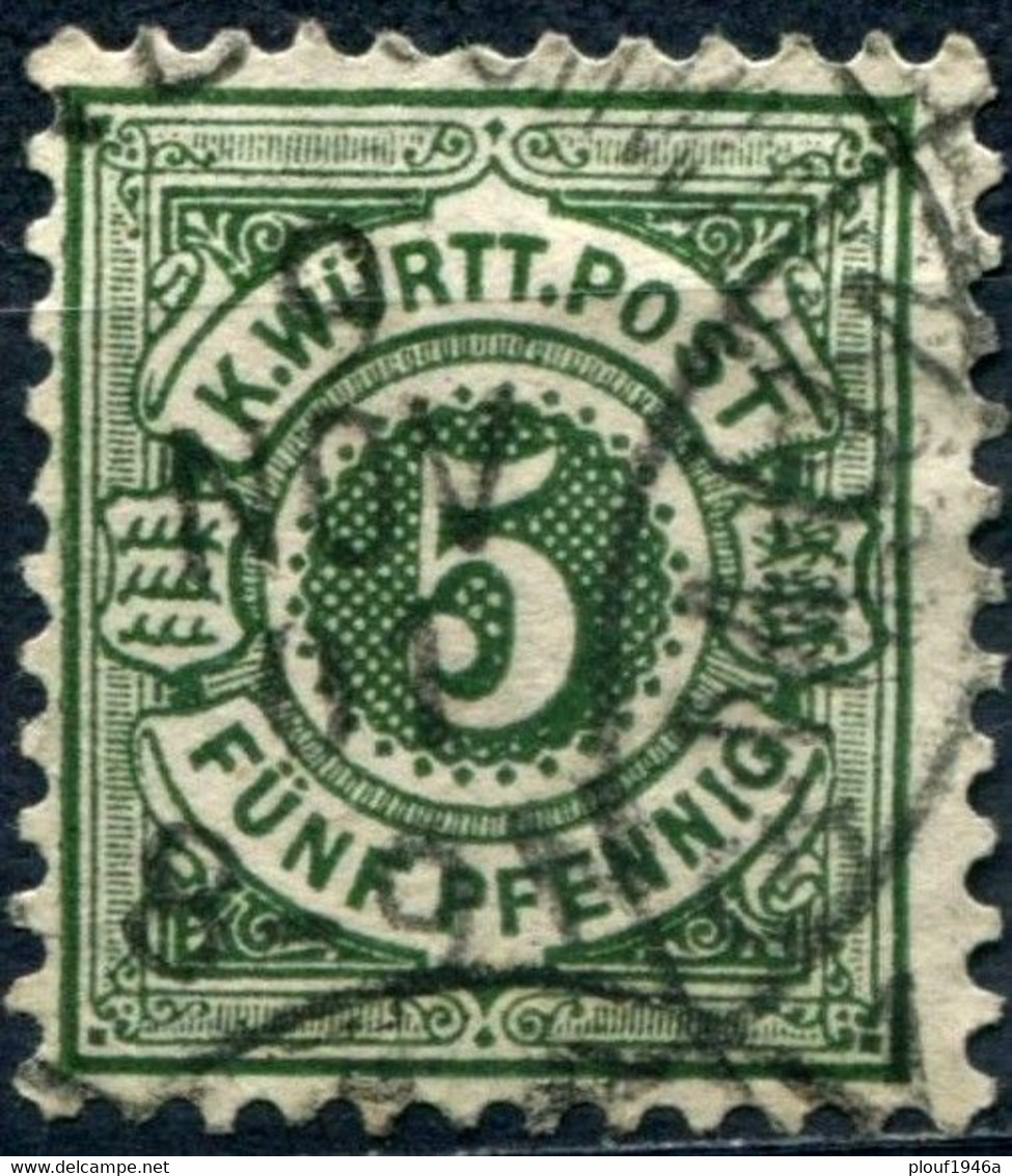 Pays :  20,62 (Allemagne: Wurtenberg (Royaume : Guillaume II (1888-1919))  Yvert Et Tellier N° : 59 (o) - Used