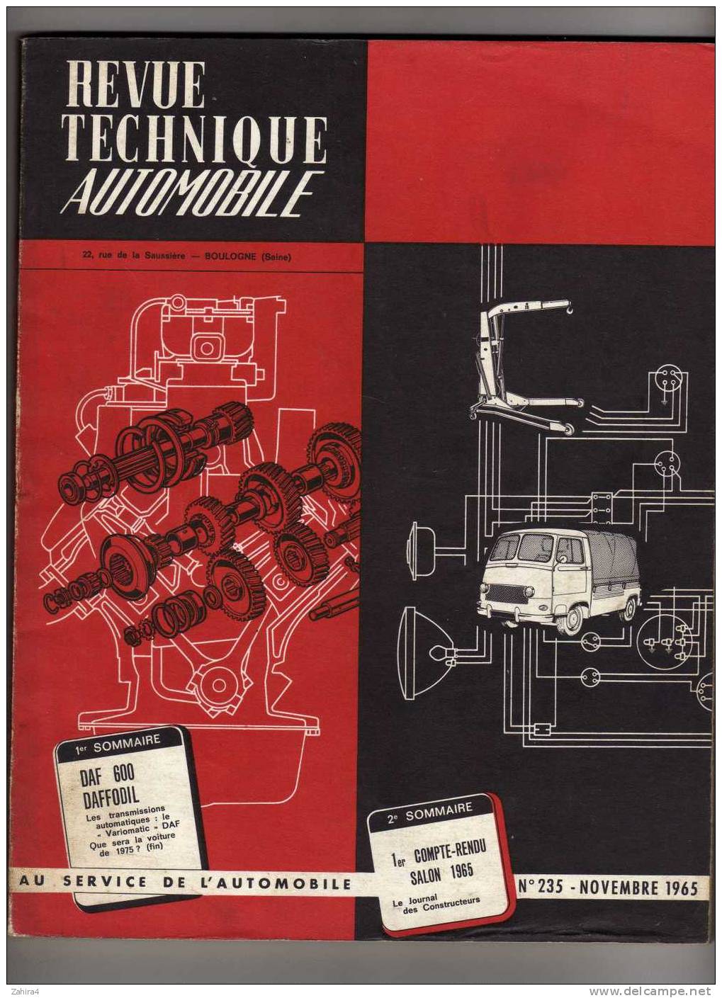 Revue Tech Auto  -  N° 235 Novembre 1965 - DAF 600  DAFFODIL  Et Salon 65 - Auto