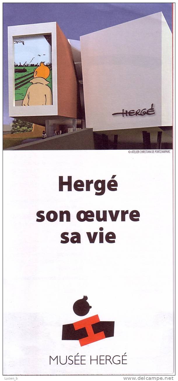 HERGE  -  Ensemble De 9 Dépliants, Folders, Feuillets...  (Tintin) - Hergé
