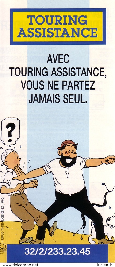 HERGE  -  Ensemble de 9 dépliants, folders, feuillets...  (Tintin)