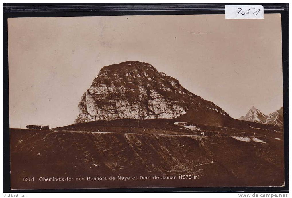 Chemin-de-fer Des Rochers De Naye Et Dent De Jaman (1878 M); Train Vers 1923(2051) - Roche