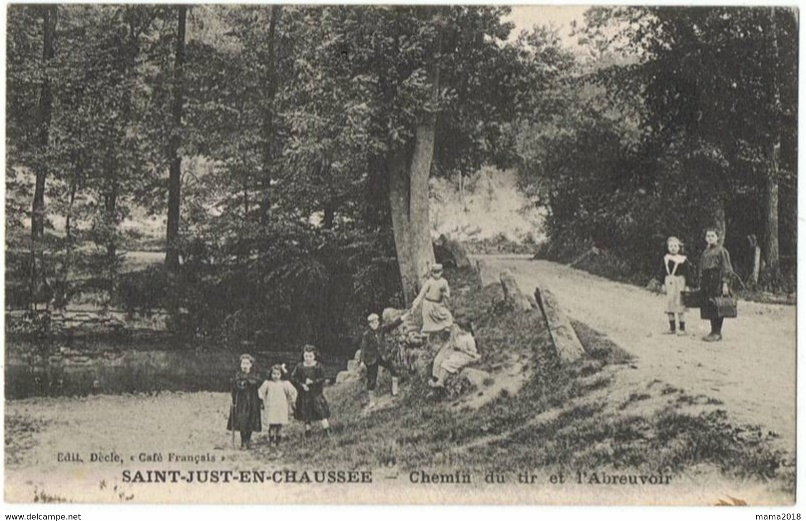 St Just En Chaussée    1918   Enfants   ( Chemin Du Tir Et   L'abreuvoir ) - Saint Just En Chaussee