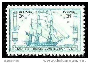 1947 USA Frigate Constitution Stamp Sc#951 Ship Martial - Unused Stamps