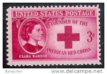 1948 USA "Clara Barton" Founder Of Red Cross Stamp Sc#967 Famous - Unused Stamps