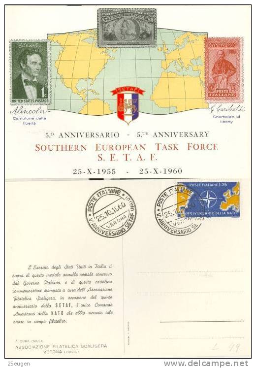 ITALY 1960 NATO POSTMARK - NAVO