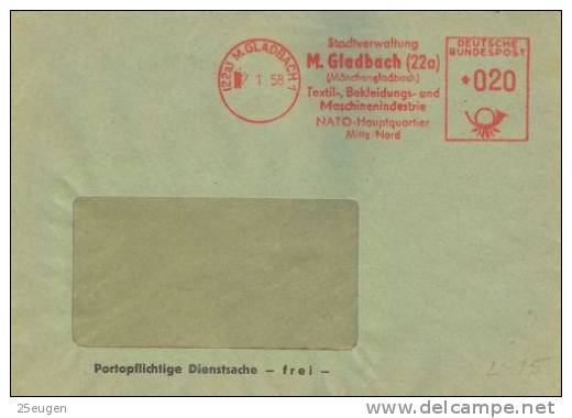 GERMANY 1958 NATO POSTMARK - NATO