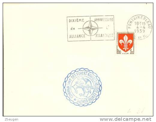 FRANCE 1959 NATO POSTMARK - NATO