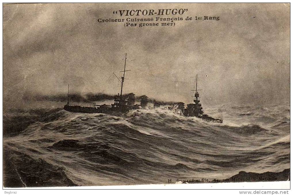 BATEAU DE GUERRE     VICTOR HUGO   CUIRASSE - Guerra