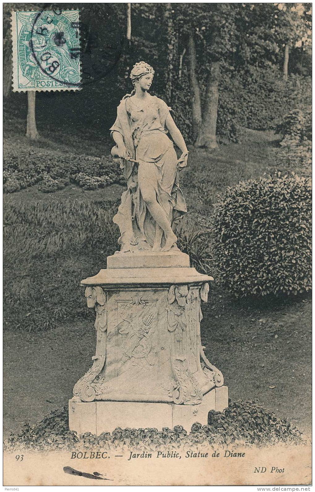 BOLBEC - Jardin Public, Statue De Diane - Bolbec