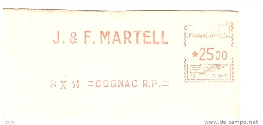 Cognac, "Martell" - EMA Havas - Devant D'enveloppe   (F1090) - Wines & Alcohols
