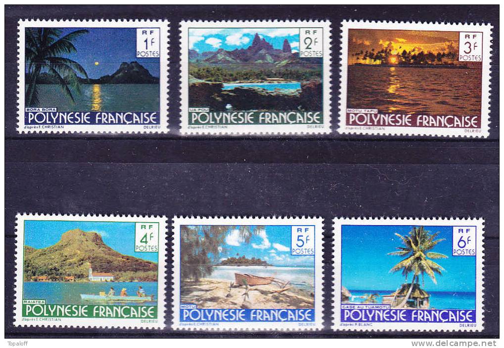 POLYNESIE  N°132 à 137 Neufs Sans Charnières - Unused Stamps