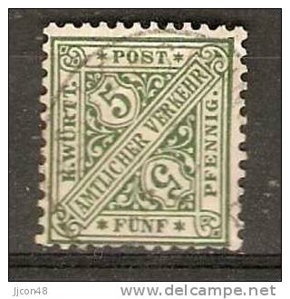 Germany (Wurttemberg) 1906 Dienstmarken (o) Mi.229 - Used