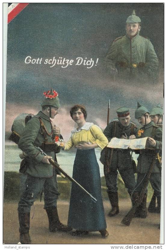 ANSICHTKAART FELDPOST 1915 Van BAD LAUSICK Naar HARTMANNSGRUN (4412) - Bezetting 1914-18