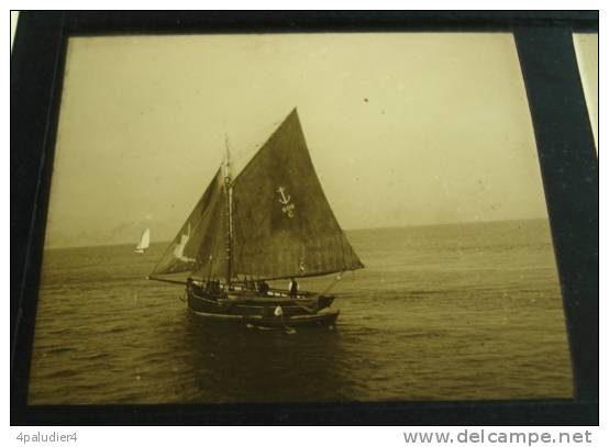 Photo Stéréo 14 ( Calvados) OUISTREHAM ? Bâteau De Pêche - Anciennes (Av. 1900)