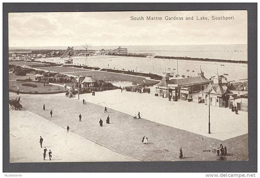 United Kingdom PPC Lancashire South Marine Gardens And Lake, Southport Valentine´s Series - Southport