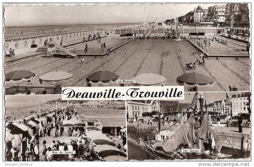 CP Deauville Trouville Multivues Multi Vues La Piscine 14 Calvados - Deauville