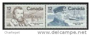 Canada Scott # 738-739 Pair MNH Joseph Bernier Explorerer Ship Arctic Sir Sandford - Nuovi