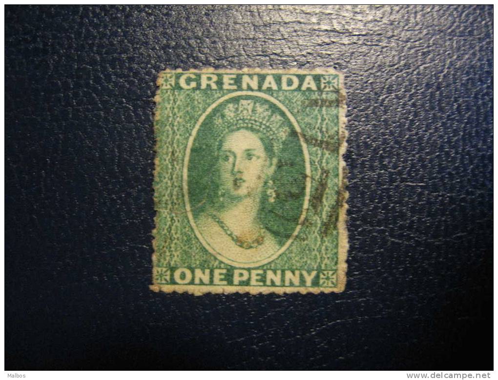 GRENADE Col. Brit - 1861-62 (o) Y&T N°1 - UnWmk - Sans Filig. - Cut, Repaired & Amainci - Grenada (...-1974)