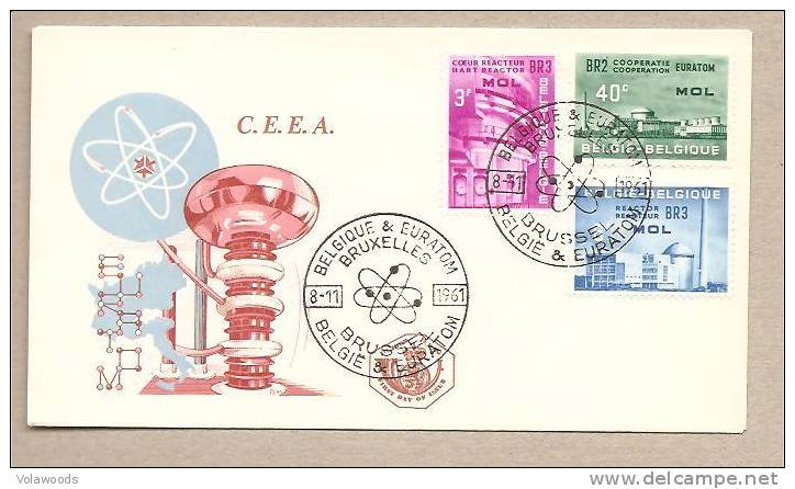 Belgio - Busta FDC Con Serie Completa: Centro Euratom Di Mol - 1961 - Atomo