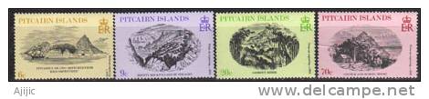 Vues De L´ile Pitcairn Sur Gravures.  4 T-p Neufs **  Yv.# 181/4 - Pitcairn